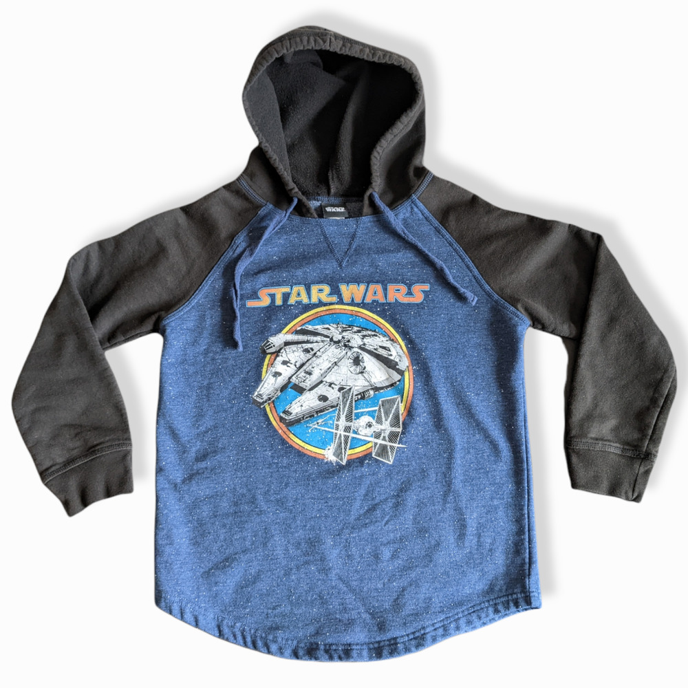 Star Wars Millenium Falcon Tie Fighter Hoodie Womens Small
